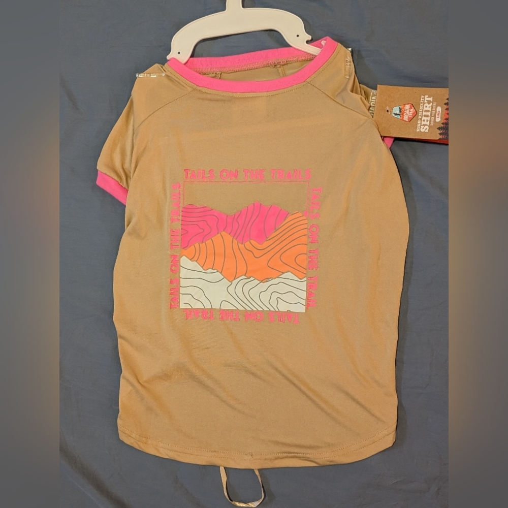 Arcadia Brown and Pink Dog Shirt, Size Large
